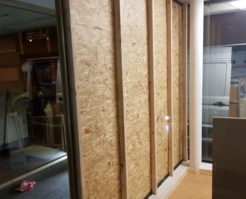 Notverschalung beim Einsatz